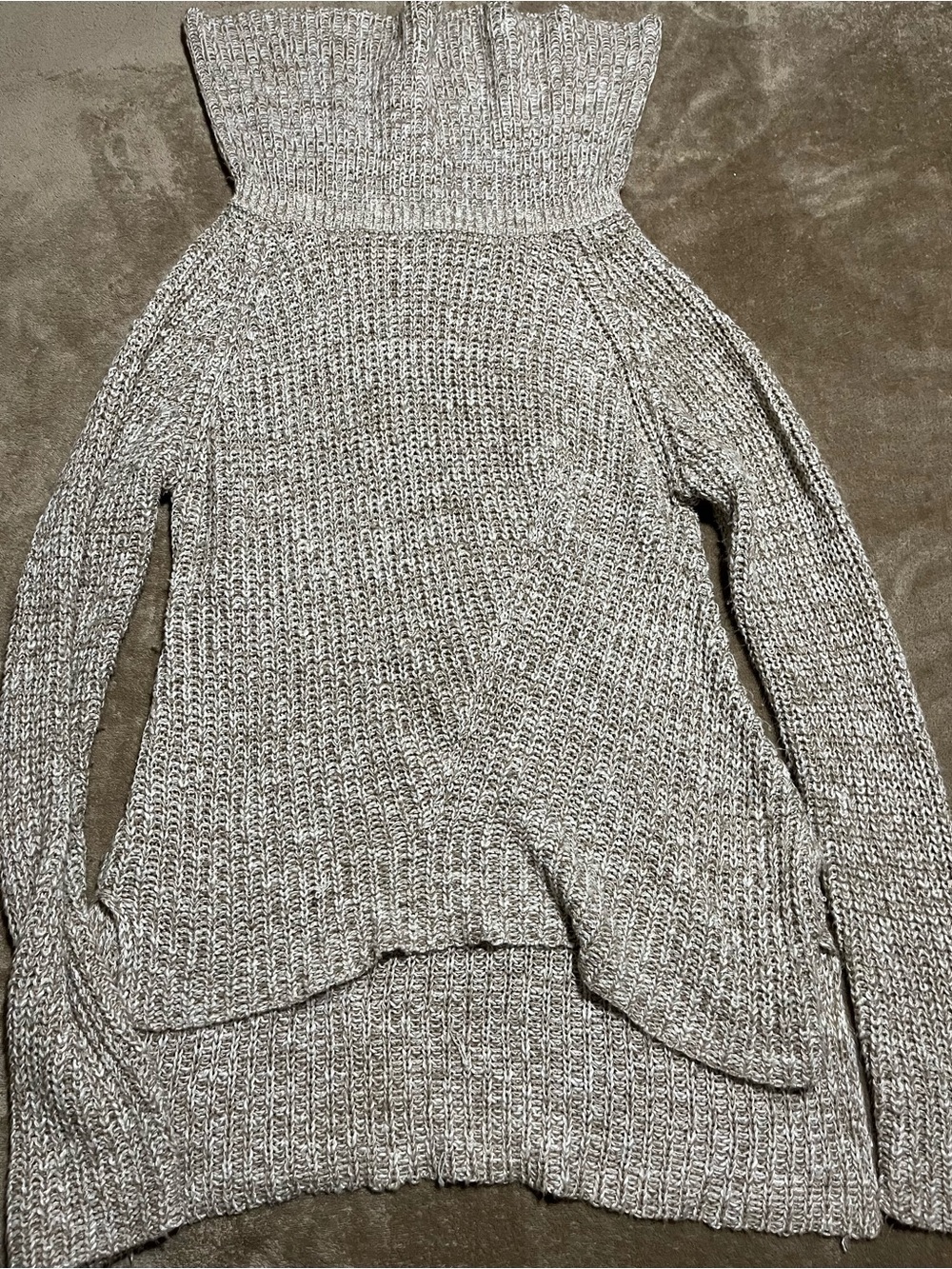 Soft Knit Cream off the shoulder sweater-L